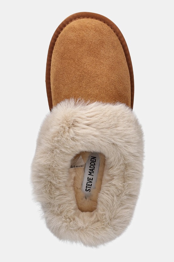 Steve Madden kapcie zamszowe Snow brązowy 11005021.BNU