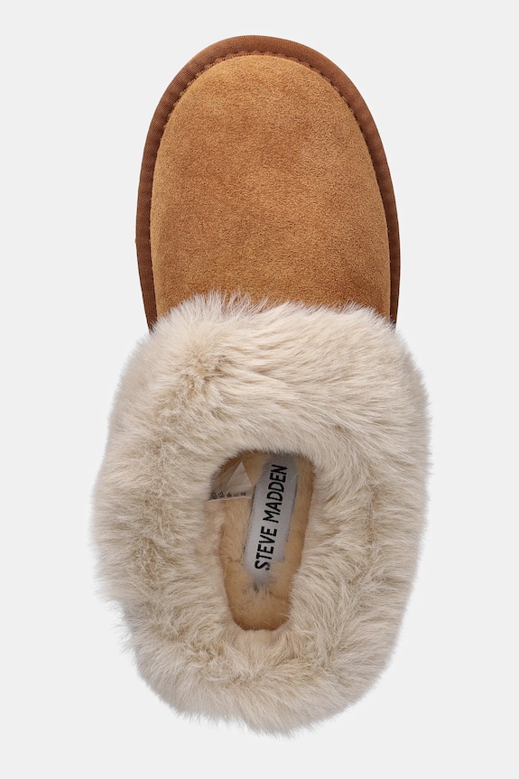 Steve Madden kapcie zamszowe Snow brązowy 11005021.BNU