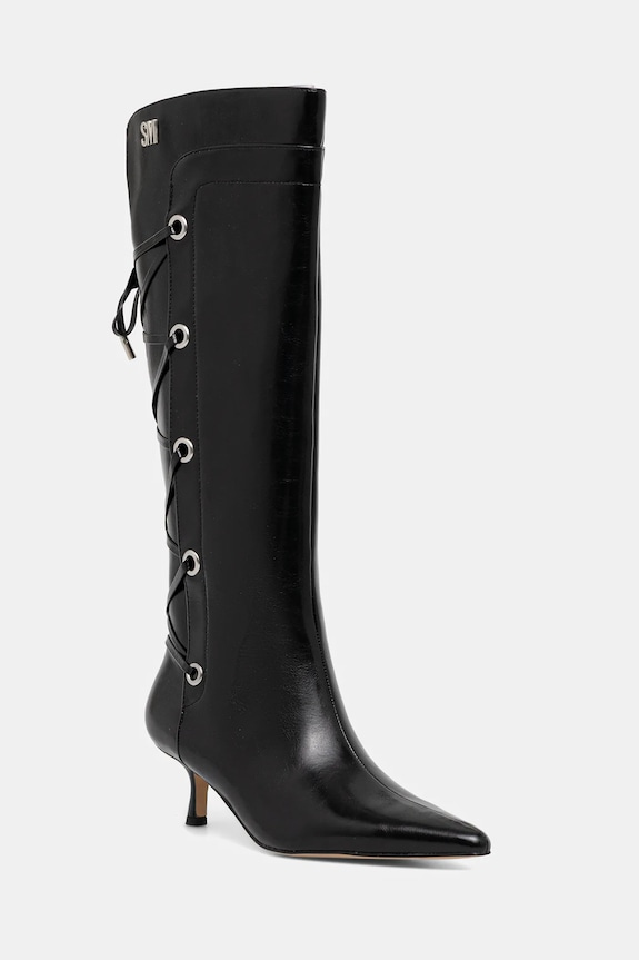 Vysoké čižmy Steve Madden Ballpark imitácia kože čierna 11005048.001