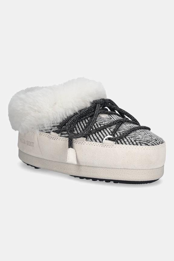 Čizme za snijeg Moon Boot MB X GIR EVX CHALET MULE FUR brušena koža bež 80D1470120.L032