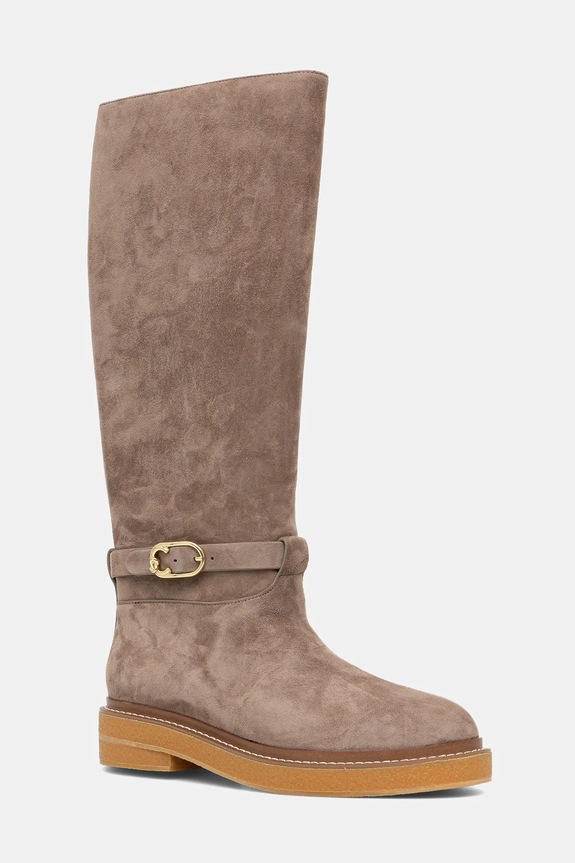 Coccinelle cizme din piele întoarsă neizolat bej E4.T7B.15.01.01.N59