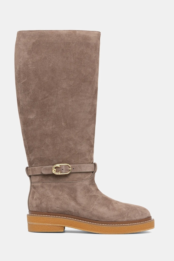 Coccinelle cizme din piele întoarsă E4.T7B.15.01.01.N59 bej AW25