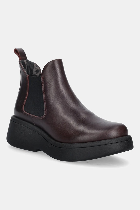 Kožené topánky chelsea Fly London MULK159FLY usňová koža burgundské P145159011