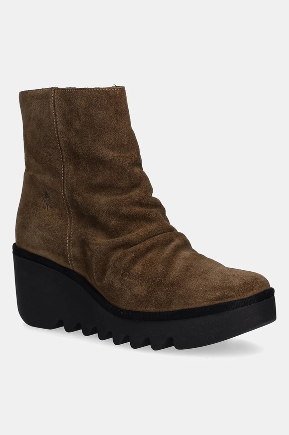 Fly London cizme din piele întoarsă BANN538FLY 5-8 cm maro P501538013