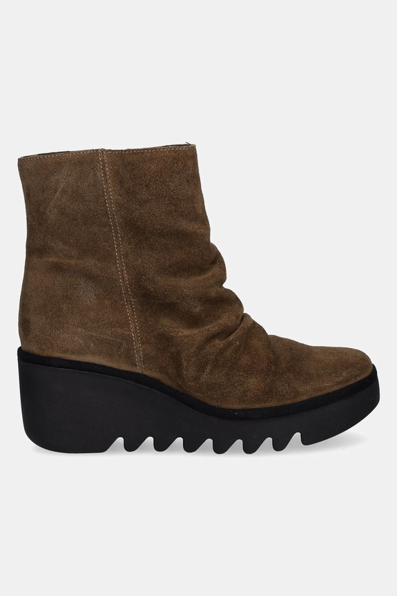 Fly London cizme din piele întoarsă BANN538FLY P501538013 maro AW25