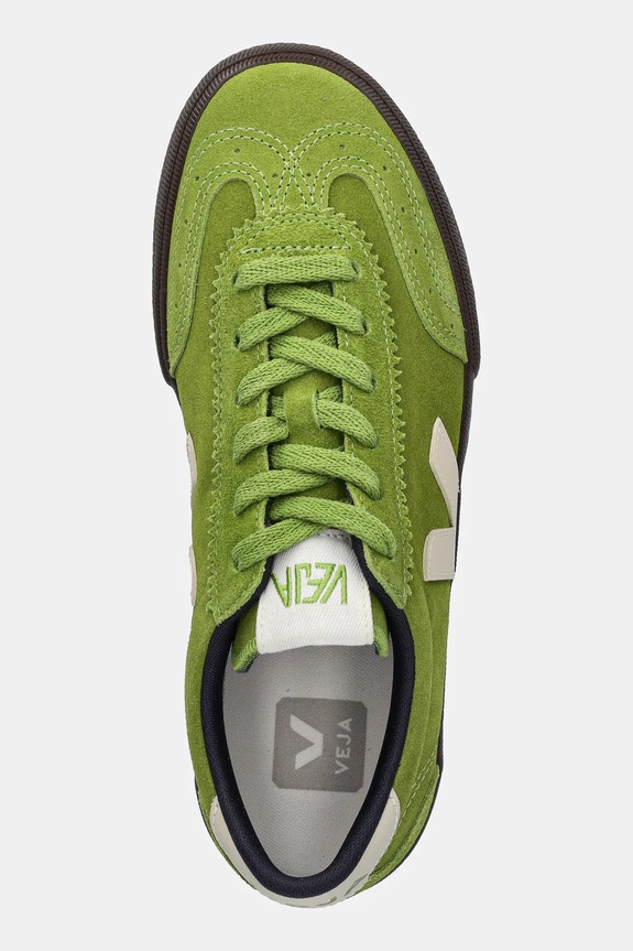 Veja sneakers din piele întoarsă Volley verde VO0320890A