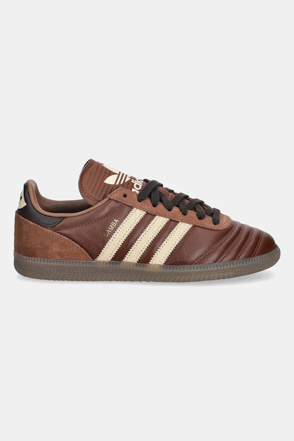 Шкіряні кросівки adidas Originals Samba Jp JR0962 коричневий AW25