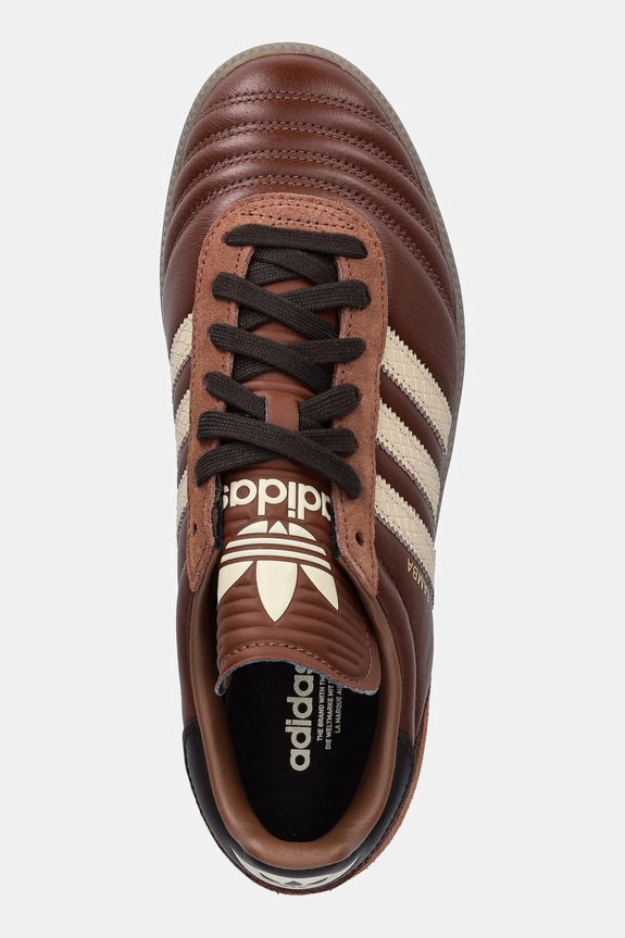 Шкіряні кросівки adidas Originals Samba Jp коричневий JR0962