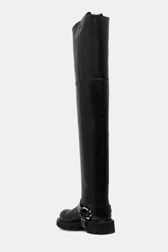 Obuwie MSGM kozaki skórzane 3942MDS676.557.99 czarny