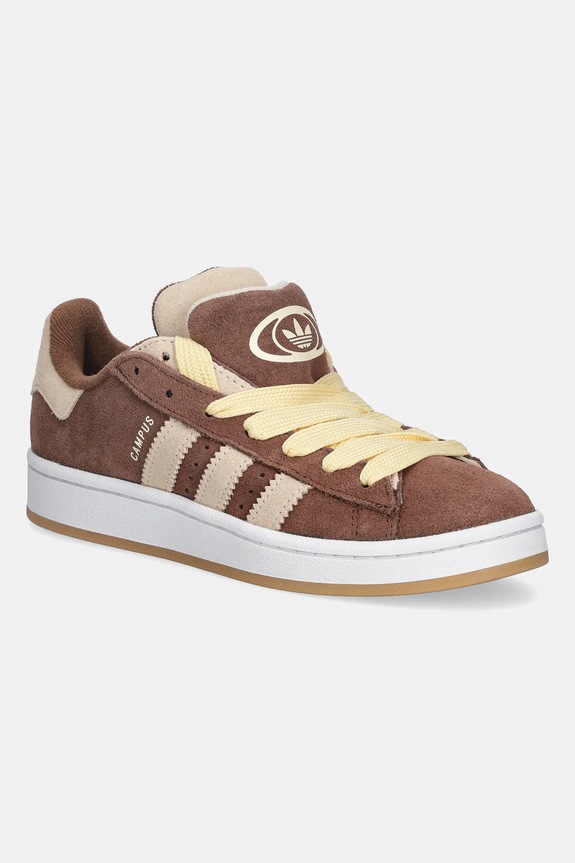 adidas Originals sneakersy zamszowe Campus 00S Double W płaska brązowy JQ8318