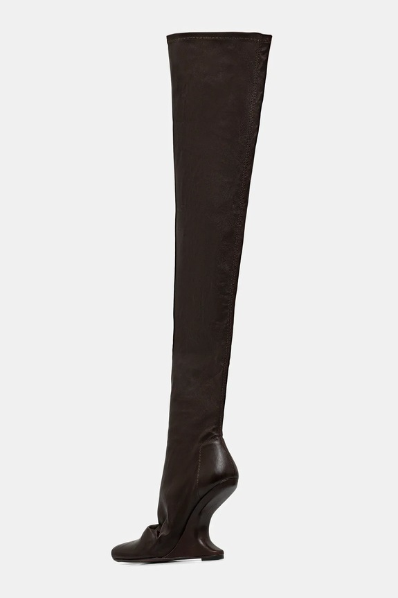 Cipők Rick Owens Lilies bőr csizma Cantilever 11 LI02E3801.LS barna
