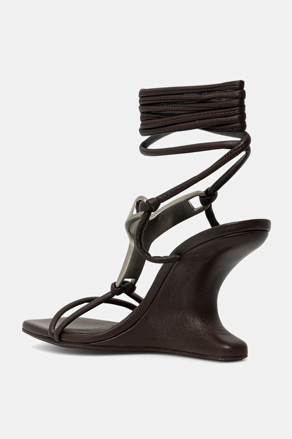 Cipők Rick Owens Lilies bőr szandál Cantilever 8 Hydra Sandals LI02E3809.LLP barna