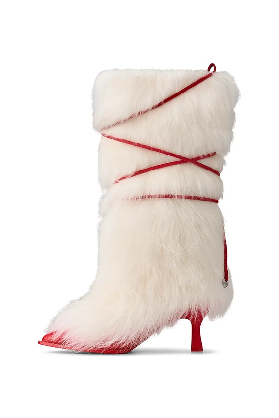 Ботуши UGG x Ambush Fur Heel бял 1176810.WHRD