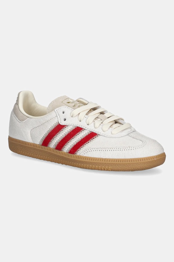 adidas Originals sneakersy skórzane Samba OG W niska beżowy JS3935