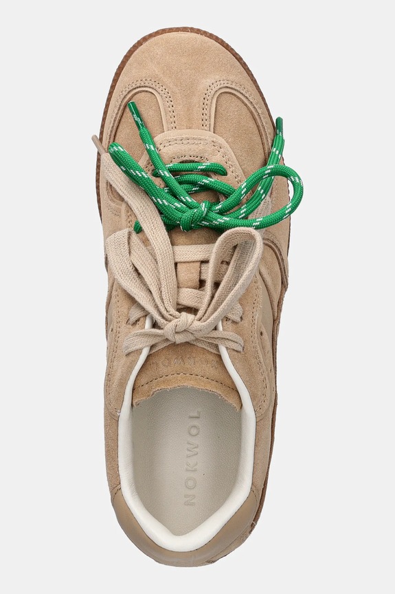 Semišové tenisky Nokwol August béžová August.Beige.Suede