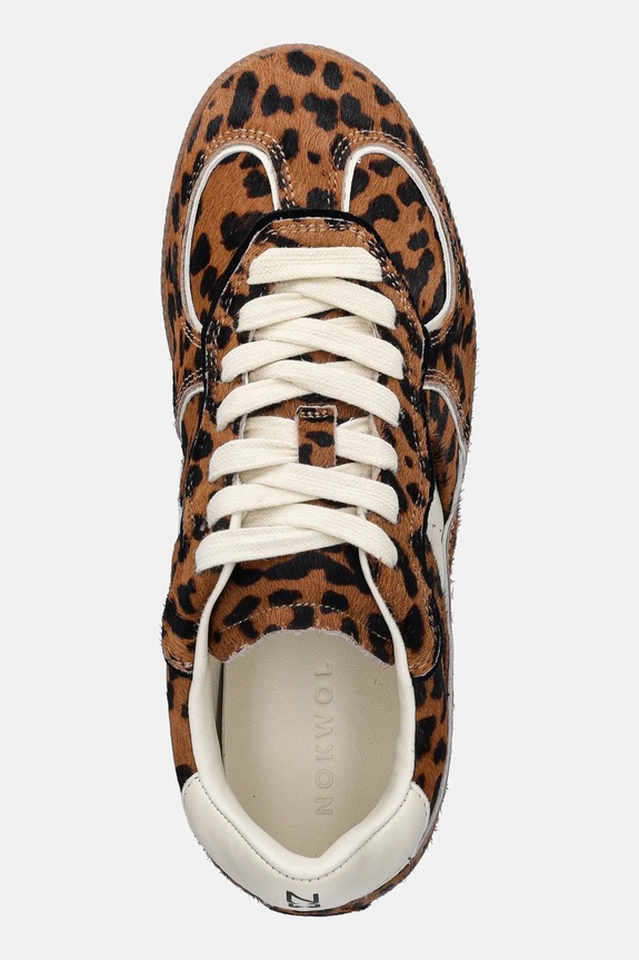 Nokwol sneakersy skórzane August brązowy August.Leopard