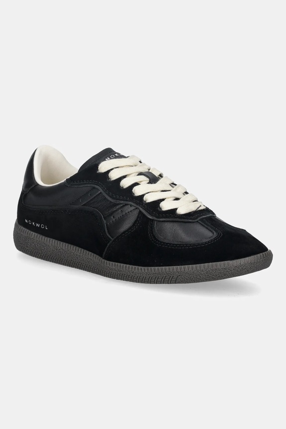 Nokwol sneakers din piele August piele întoarsă negru August.Black.Leather
