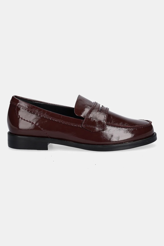 Clarks Originals leather loafers Straven Edge 26184847 maroon AW25