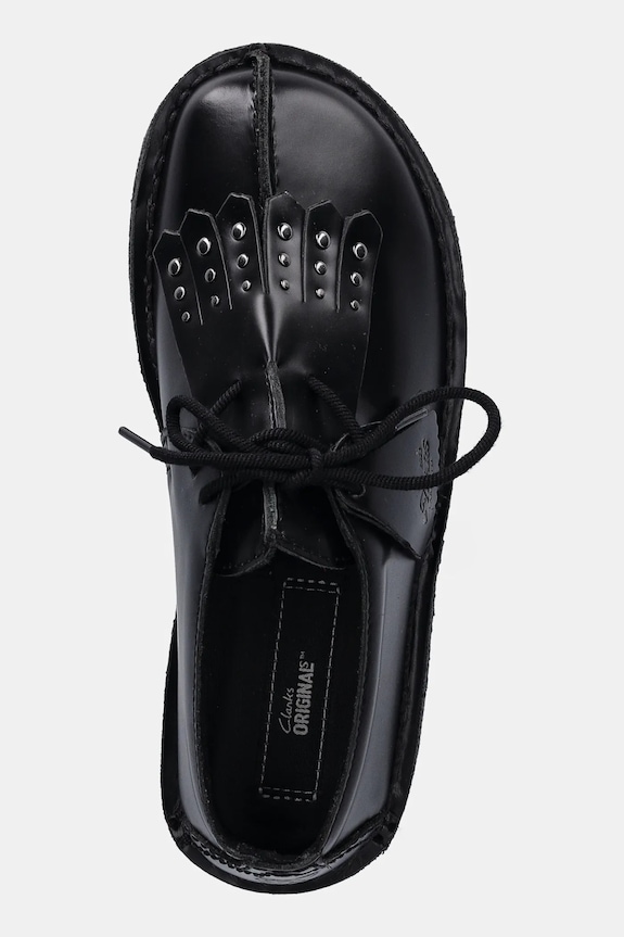 Clarks Originals scarpe in pelle Desert Trek nero 26183315