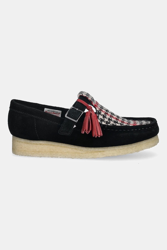 Μοκασίνια Clarks Originals Wallabee T Bar 26183811 μαύρο AW25