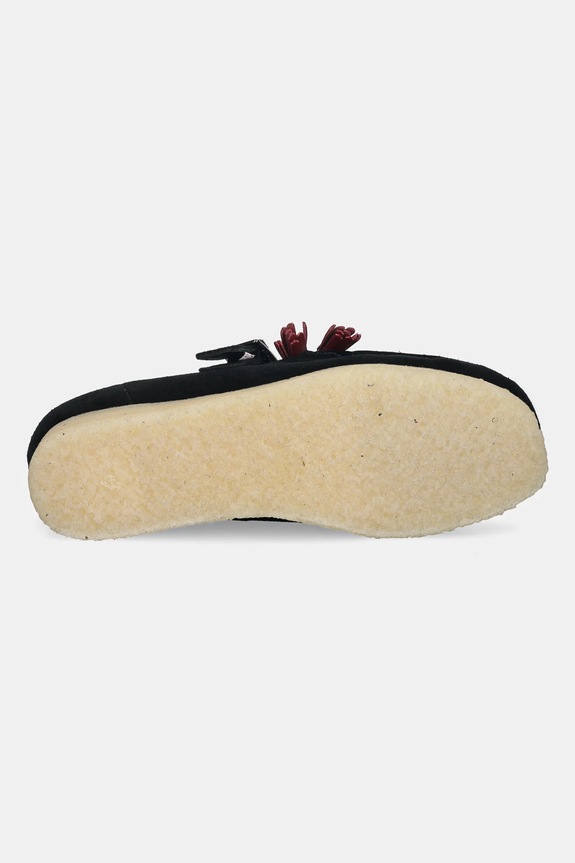 Μοκασίνια Clarks Originals Wallabee T Bar 26183811 μαύρο