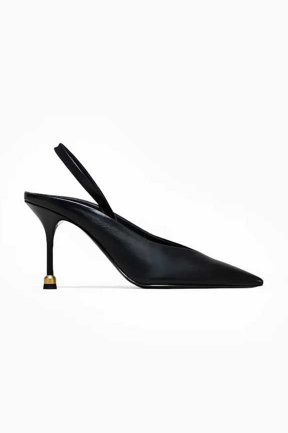 Vanda Novak stilettos de piele Milly calcai expus negru Milly.Deep.Black