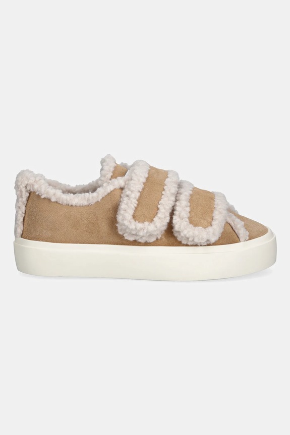 Inuikii adidași din piele întoarsă Shearling Low Velcro 1001.001.0231.250 bej AW25