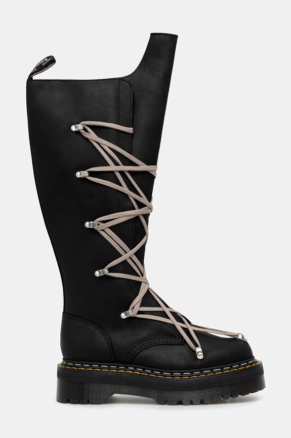 Rick Owens DRKSHDW boots x Dr. Martens 1B60 Quad Sole Pentalace Boot DW02E6811.0001 black AW25