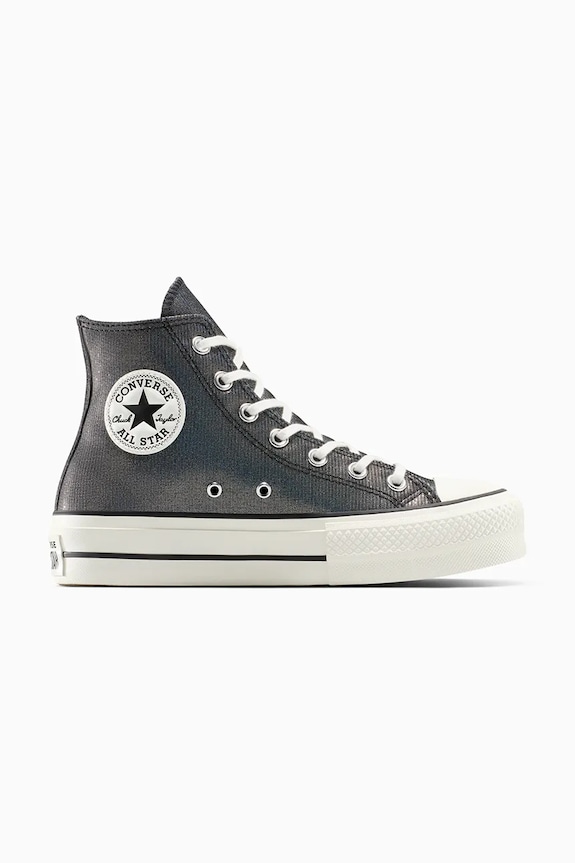 Πάνινα παπούτσια Converse Chuck Taylor All Star Lift πλατφόρμα γκρί A14519C