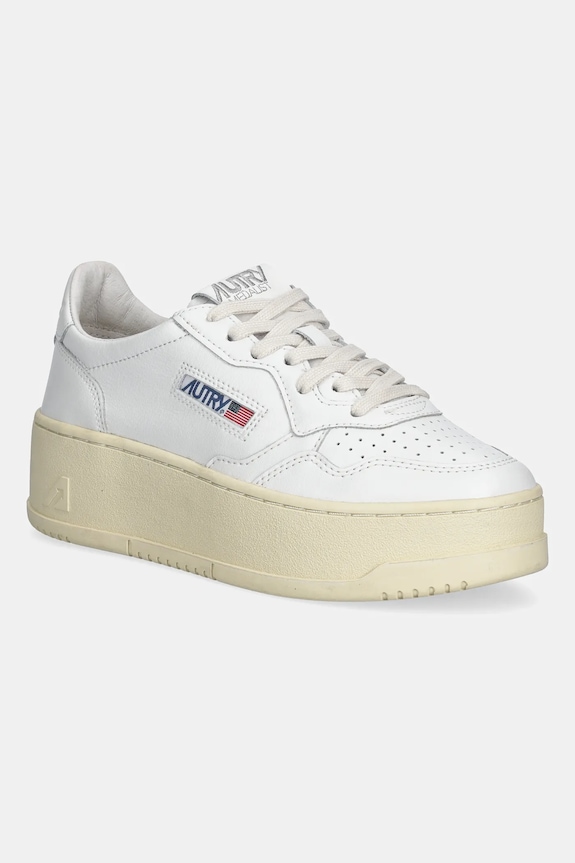 AUTRY sneakersy skórzane Platform platforma biały A1UNPTLWLL15
