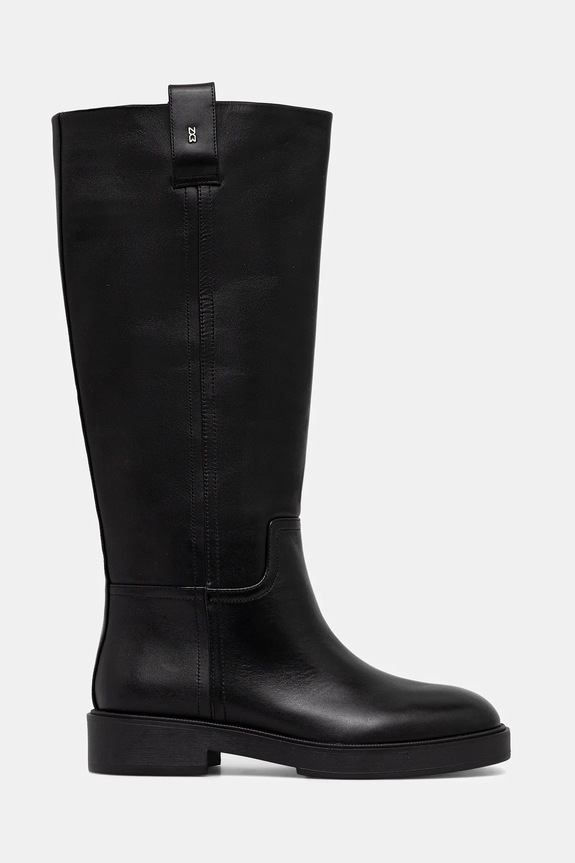 Nokwol ghete de piele Jose Black Leather Jose.Black.Leather negru AW25