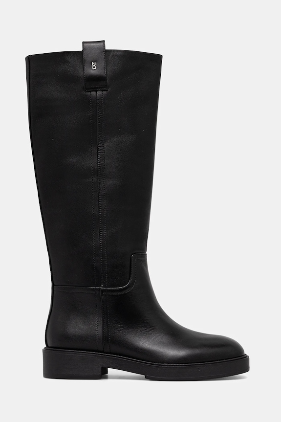Nokwol ghete de piele Jose Black Leather Jose.Black.Leather negru AW25