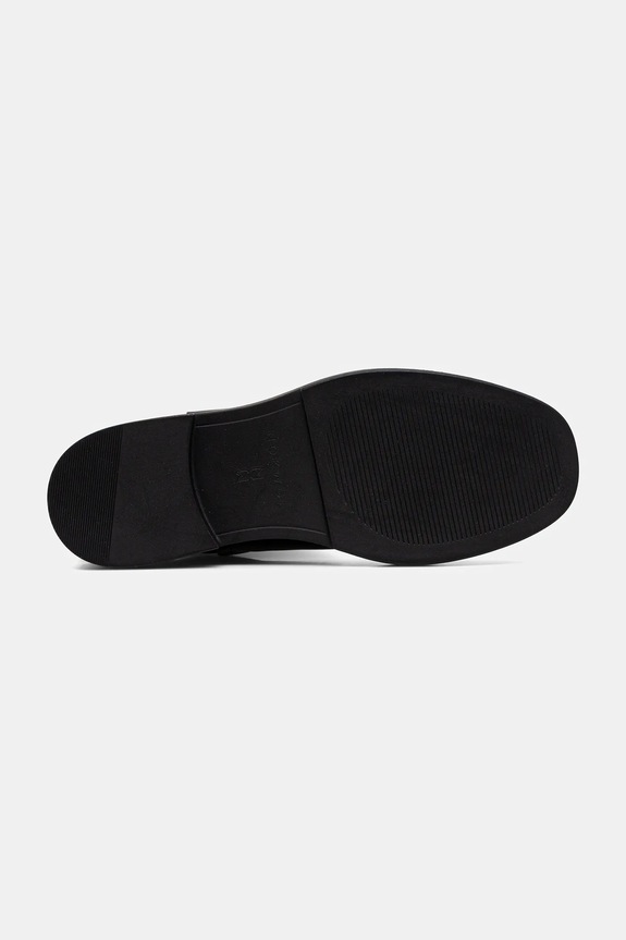 Nokwol ghete de piele Jose Black Leather Jose.Black.Leather negru