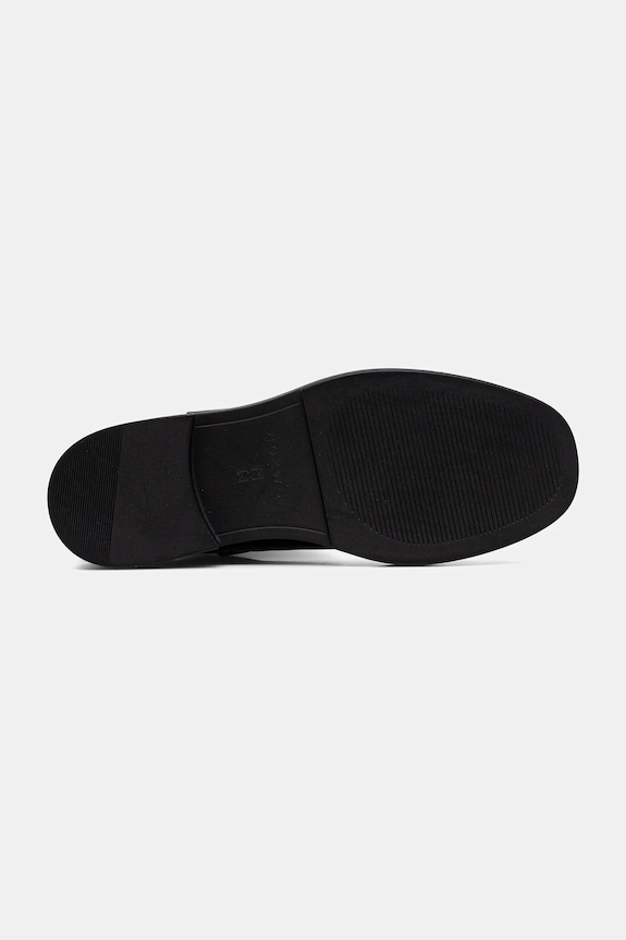 Nokwol ghete de piele Jose Black Leather Jose.Black.Leather negru