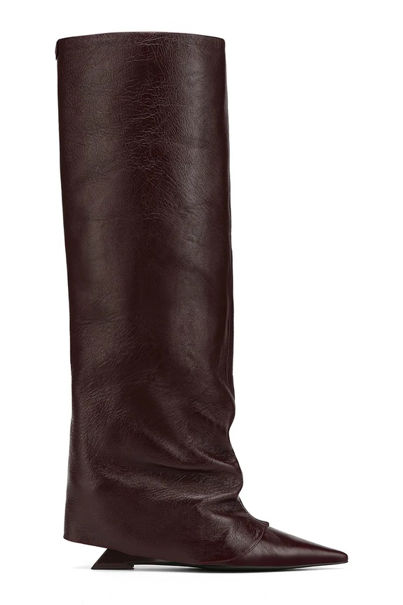 Naked Wolfe leather boots Stated grain leather maroon Stated.Burgundy