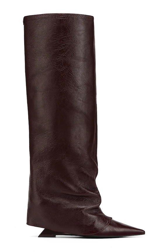 Naked Wolfe leather boots Stated grain leather maroon Stated.Burgundy