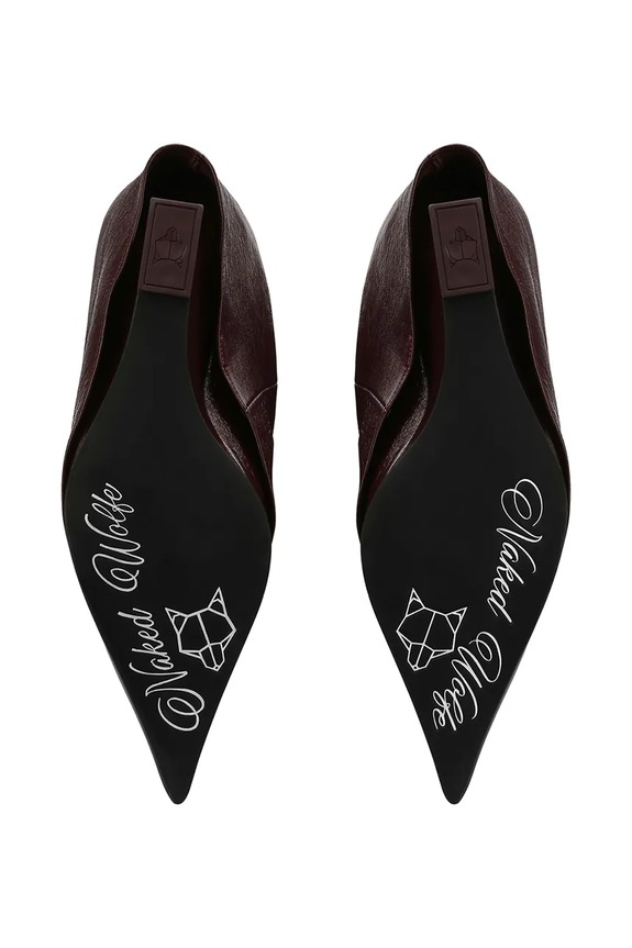 Naked Wolfe leather boots Stated Stated.Burgundy maroon