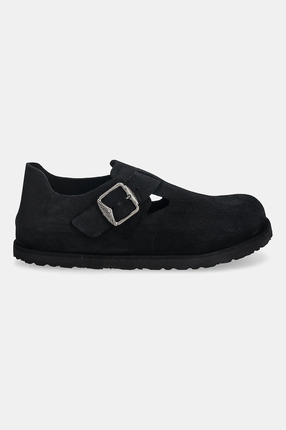 Birkenstock 1774 scarpe in camoscio London Art Deco LEVE 1031960 nero AW25