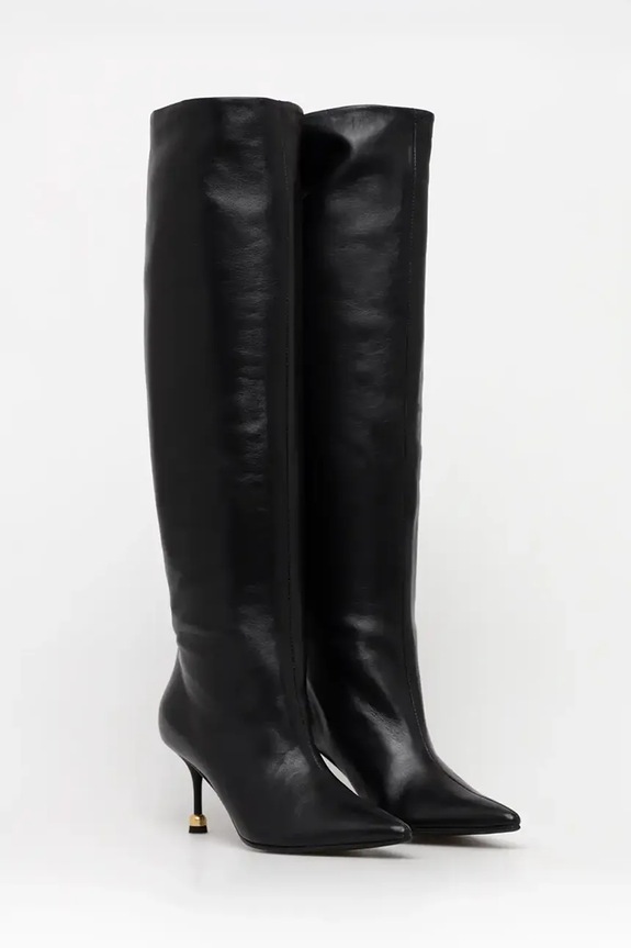 Kožené kozačky Vanda Novak Kaja Deep Black Kaja.Deep.Black černá AW25