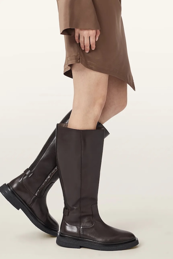 Kožne čizme AllSaints Escher Rider Boot W083FD
