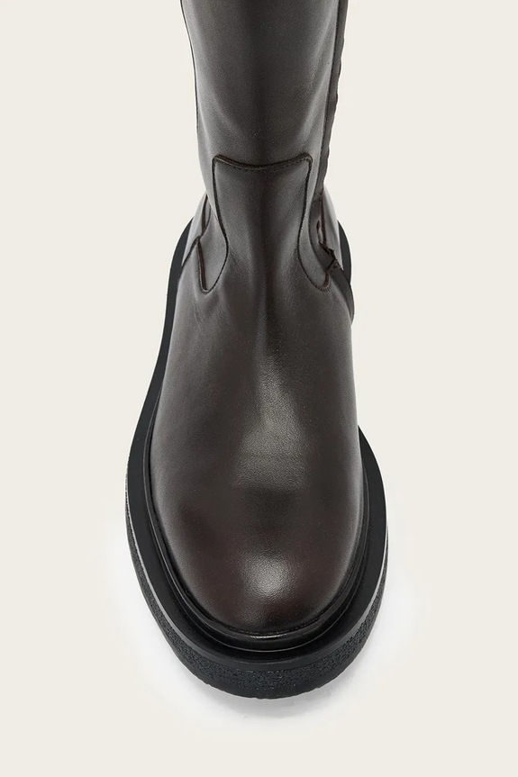 Kožne čizme AllSaints Escher Rider Boot W083FD smeđa