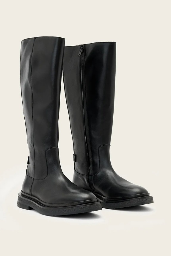 AllSaints stivali in pelle Escher Rider Boot W083FD nero AW25