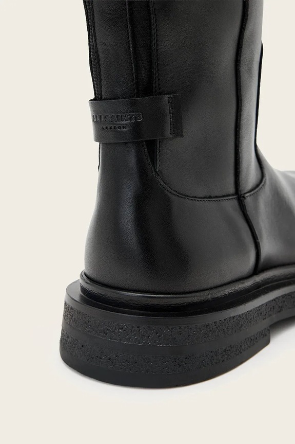 Scarpe AllSaints stivali in pelle Escher Rider Boot W083FD nero