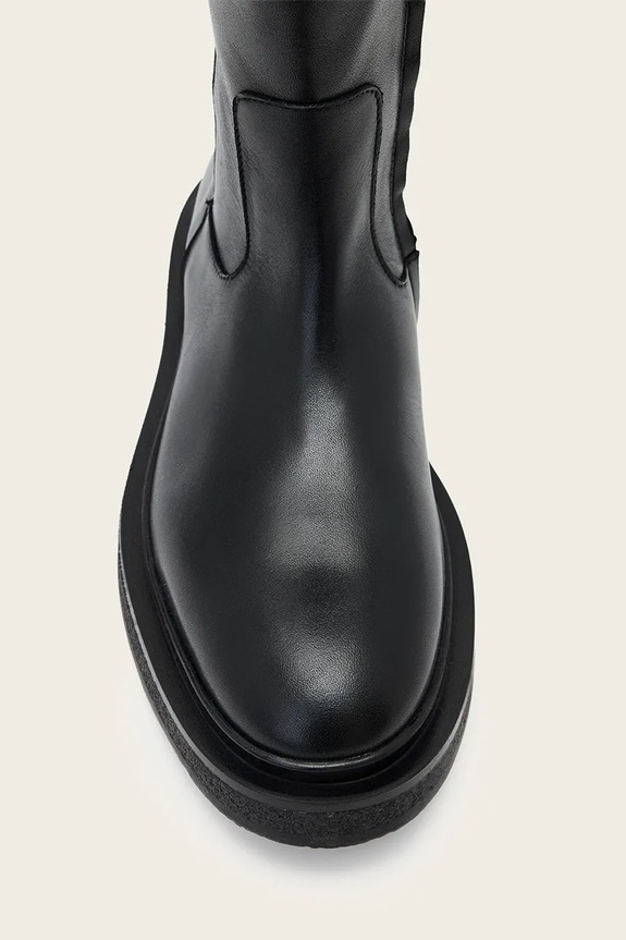 AllSaints stivali in pelle Escher Rider Boot nero W083FD