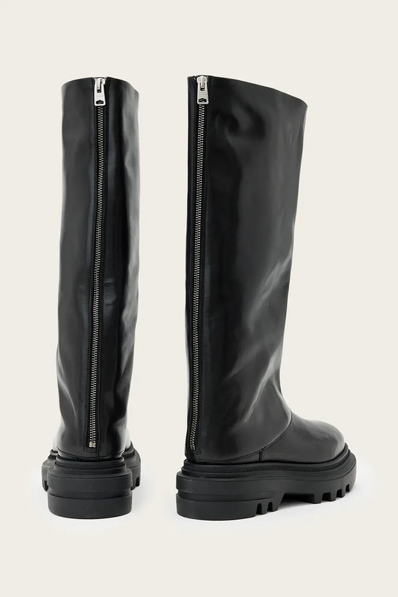 Παπούτσια Δερμάτινες μπότες AllSaints Maxie Boot W064FD μαύρο