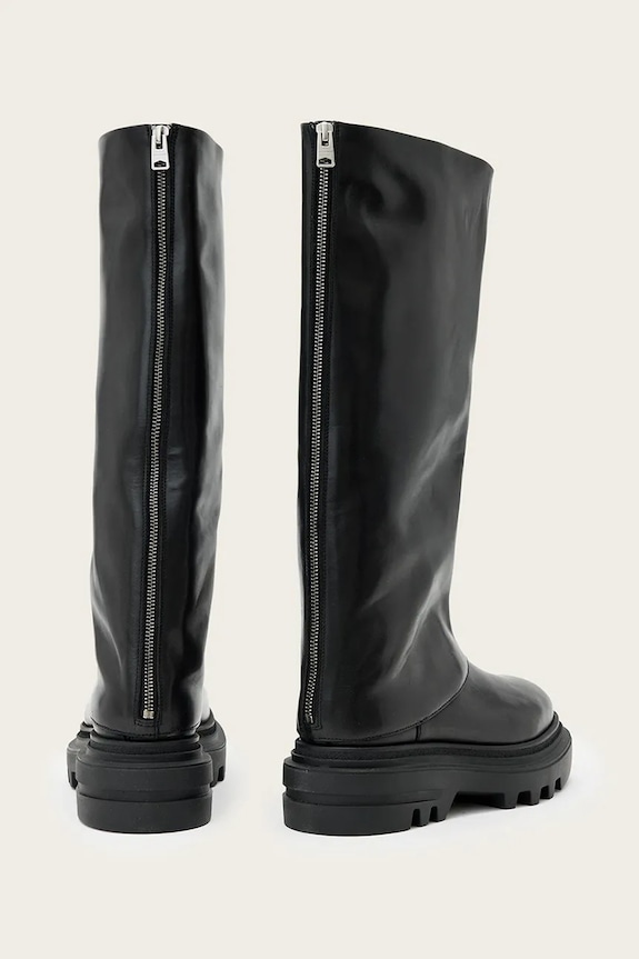 Παπούτσια Δερμάτινες μπότες AllSaints Maxie Boot W064FD μαύρο