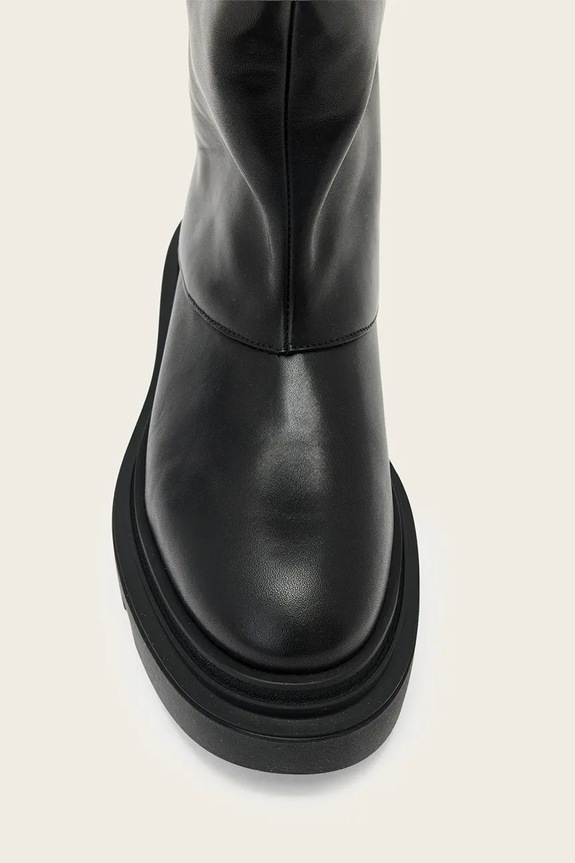 Δερμάτινες μπότες AllSaints Maxie Boot W064FD μαύρο
