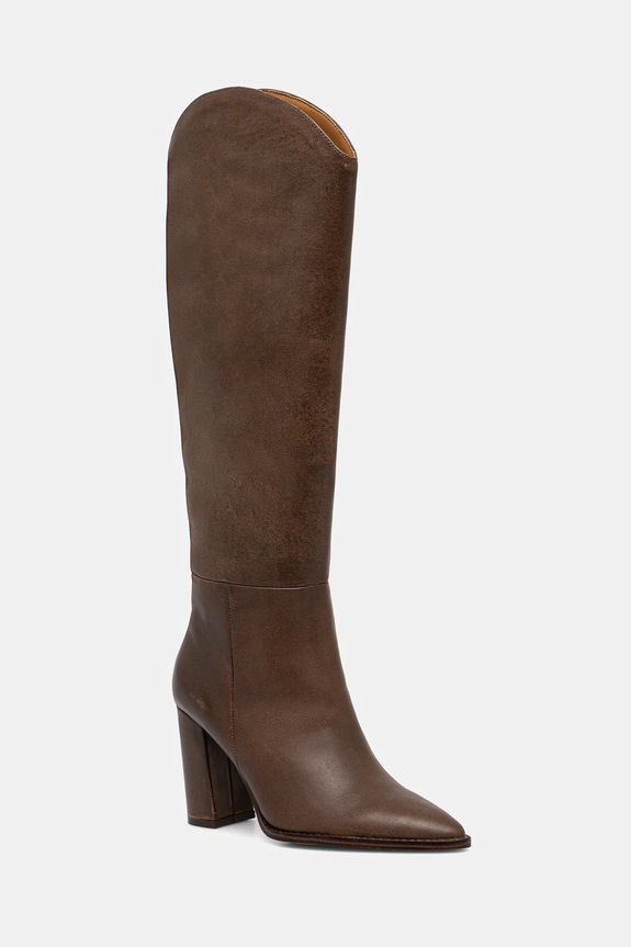 Steve Madden ghete de piele Bixby peste 8 cm maro 11004834.336