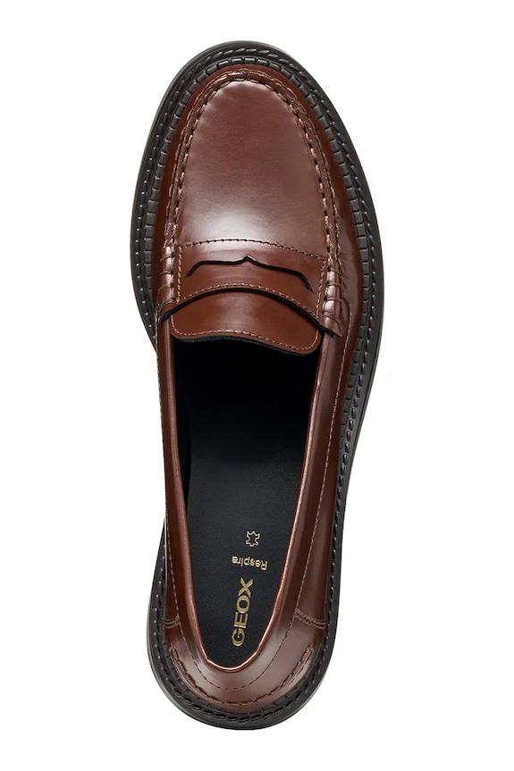 Geox mocasini de piele D SERILDA I D56WYI.00038.C6004 maro