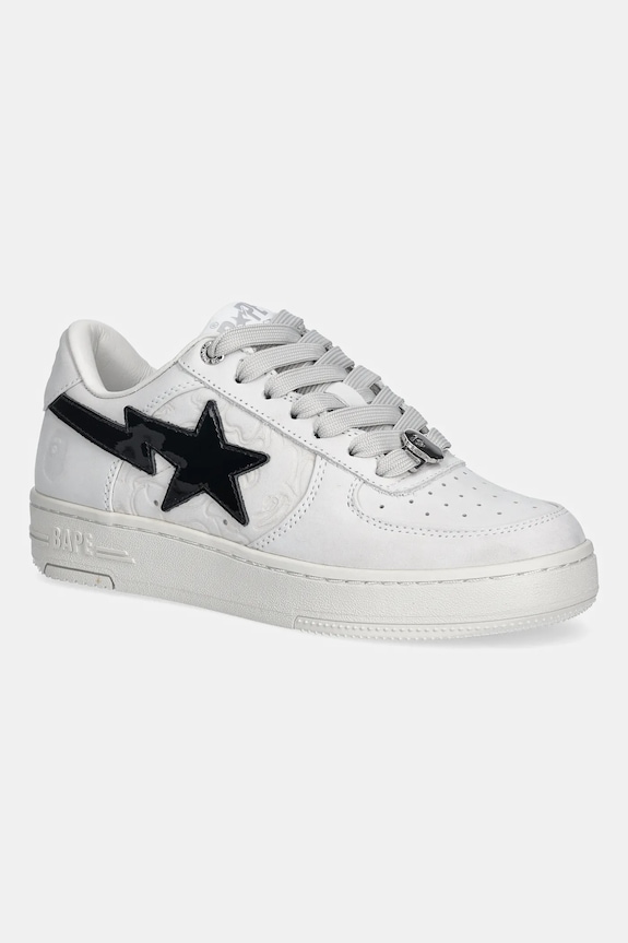 Kožené tenisky A Bathing Ape BAPE STA #4 nízký bílá 1L30291309